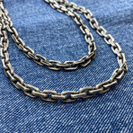 Rectangle Cable Chain Necklace (18" // 45.5g)