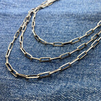 Elongated Link Chain Necklace (18" // 11.8g)