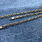 Small Rectangle Cable Chain Bracelet