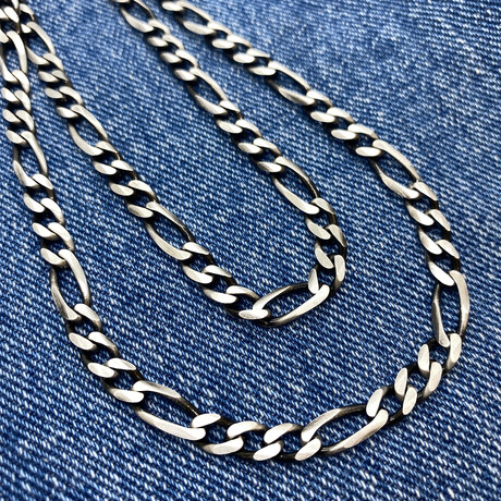 Detailed Figaro Chain Necklace (17" // 21.5g)