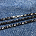Black Detailed Curb Chain Bracelet