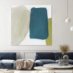 Beige And Navy Abstract (54"H x 54"W x 1.5"D)