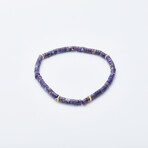 Jean Claude Jewelry // Stretchable Ranel Multicolor Stone Beaded Bracelet // Multicolor
