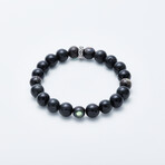 Dell Arte // Eye Of Soul Tanzanian Obsidian Beaded Bracelet // Multicolor