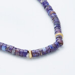 Jean Claude Jewelry // Stretchable Ranel Multicolor Stone Beaded Bracelet // Blue