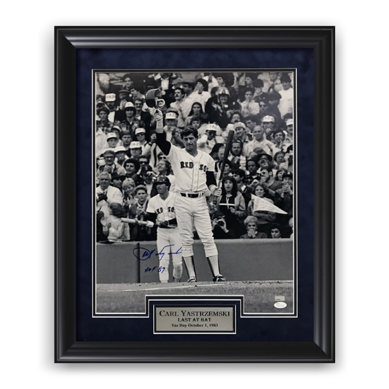 Carl Yastrzemski Signed Red Sox 32x36 Custom Framed Cut Display