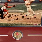 Carl Yastrzemski // Boston Red Sox // Signed + Framed Photograph + Coin + Inscription