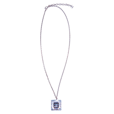 Chanel // Stainless Steel + Lucite CC Logo Necklace // 18 // Pre-Owned -  Dazzling Designer Jewelry - Touch of Modern