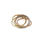 Cartier // 18k Yellow Gold + 18k White Gold + 18k Rose Gold 7 Band Ring // Ring Size: 4.75 // Pre-Owned