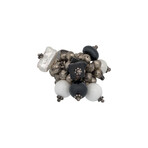 Buccellati // .925 Sterling Silver Onyx + White Agate Ring // Ring Size: 8 // Pre-Owned