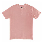 Pigment Dye Short Sleeve Henley Top // Murex Shell (XL)