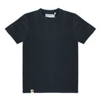 Recycled Jersey Tee Shirt + Logo // Black (L)