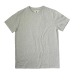 Recycled Jersey Tee Shirt + Logo // Ash Gray (M)