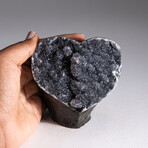 Genuine Quartz Druzy Geode Heart