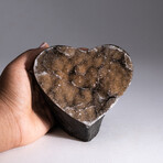 Genuine Citrine Druzy Geode Heart