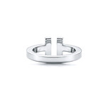Unisex Sterling Silver T Cuff Ring // Ring Size: 7 // New