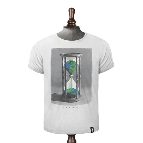 Hourglass Earth T-Shirt // Vintage White (XS)