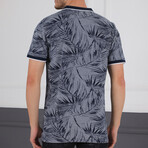 Palm Rise T-Shirt // Dark Blue + White (Small)
