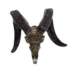Carved Horns Ram Skull // Predator // Metallic Finish