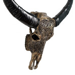 Carved Buffalo Skull // Celtic Spirit // Metallic Finish
