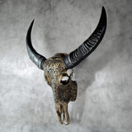 Carved Buffalo Skull // Celtic Spirit // Metallic Finish