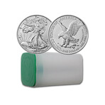 2021 1 oz American Silver Eagle // Type 2 // Original Mint Roll of 20 // Deluxe Collector's Pouch