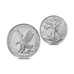 2021 1 oz American Silver Eagle // Type 2 // Mint State Condition // Deluxe Collector's Pouch