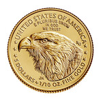 2021 1/10 oz American Gold Eagle (22 karat) // Type 2 // Mint State Condition // Wood Presentation Box