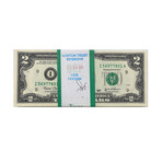 2003 $2 Small Size Federal Reserve Notes // BEP Pack $200 Sequential Serial No. // Uncirculated