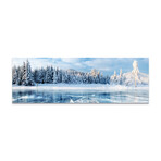 Cracking Frozen Lake & Trees (16"H x 48"W x 0.5"D)