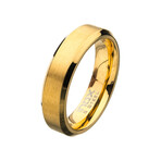 Matte Beveled Ring // 6mm // Gold (Size 9)
