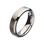 Matte Beveled Ring // 6mm // Silver (Size 9)