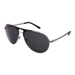 Versace // Men's E2164-100187 Aviator Sunglasses // Gunmetal + Matte Black + Dark Gray