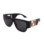 Versace // Men's VE4403GB187 Square Sunglasses // Black + Dark Gray