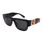 Versace // Men's VE4406-GB187 Rectangular Sunglasses // Black + Dark Gray