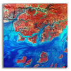 Guinea-Bissau from the Earth as Art series (12"H x 12"W x 0.13"D)