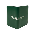 Green "Passport" Slogan Passport Cardholder