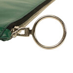 Green Leather "Pouch" Flat Pouch Bag