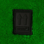 Green Furry 'Logo' Crossbody Bum Bag