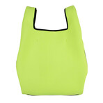 Fluorescent Yellow Flat Shopper Tote Bag