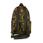 Green Camouflage Print Backpack