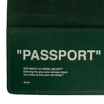Green "Passport" Slogan Passport Cardholder