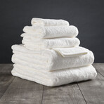 Organic Cotton Bath Towel Set // 6 Piece Set // White