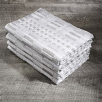 Organic Cotton Kitchen Towel Set // Set of 4 // White + Beige