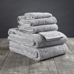 Organic Cotton Bath Towel Set // 6 Piece Set // Light Gray