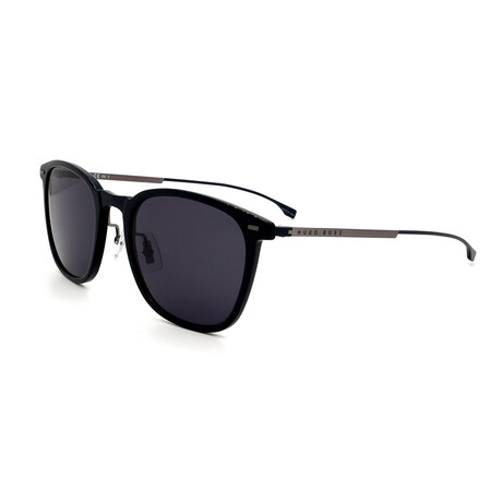 Hugo Boss // Men's 0974-S-PJP Square Sunglasses // Gray Blue