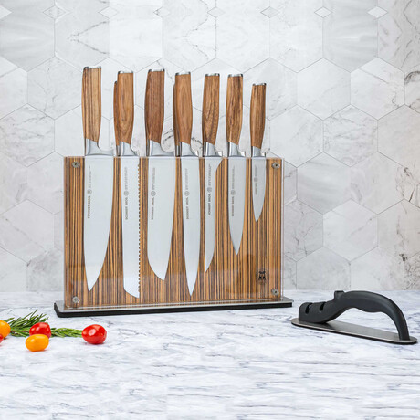 Schmidt Brothers Cutlery Acacia Downtown Knife Block