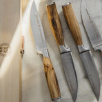 Zebra Wood Jumbo Steak Knives // Set of 4