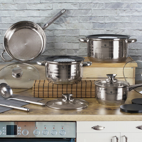 15-Piece Stainless Steel Cookware Set