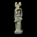 Egyptian Faience Amulet Of Anubis // Jackal-headed God of the Underworld